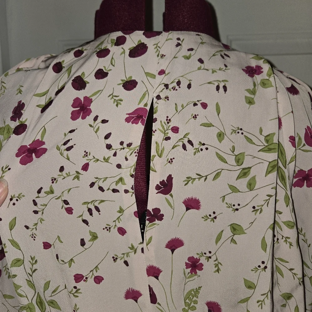Joie Long Sleeve Pink Lilac Floral Print Wrap Maxi Dress Small - Picture 8 of 11